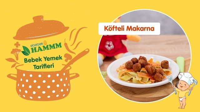 Hammm Sebzeli Makarna ve Soslu Mini Köfte | Bebek Yemek Tarifleri | Hammm Vakti image