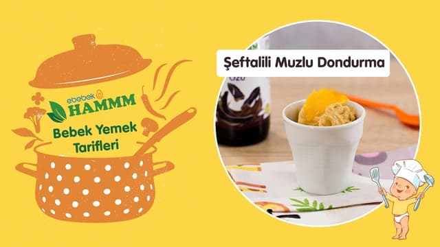 Şekersiz Seftalili Dondurma | Hammm Vakti | Bebek Yemek Tarifleri image